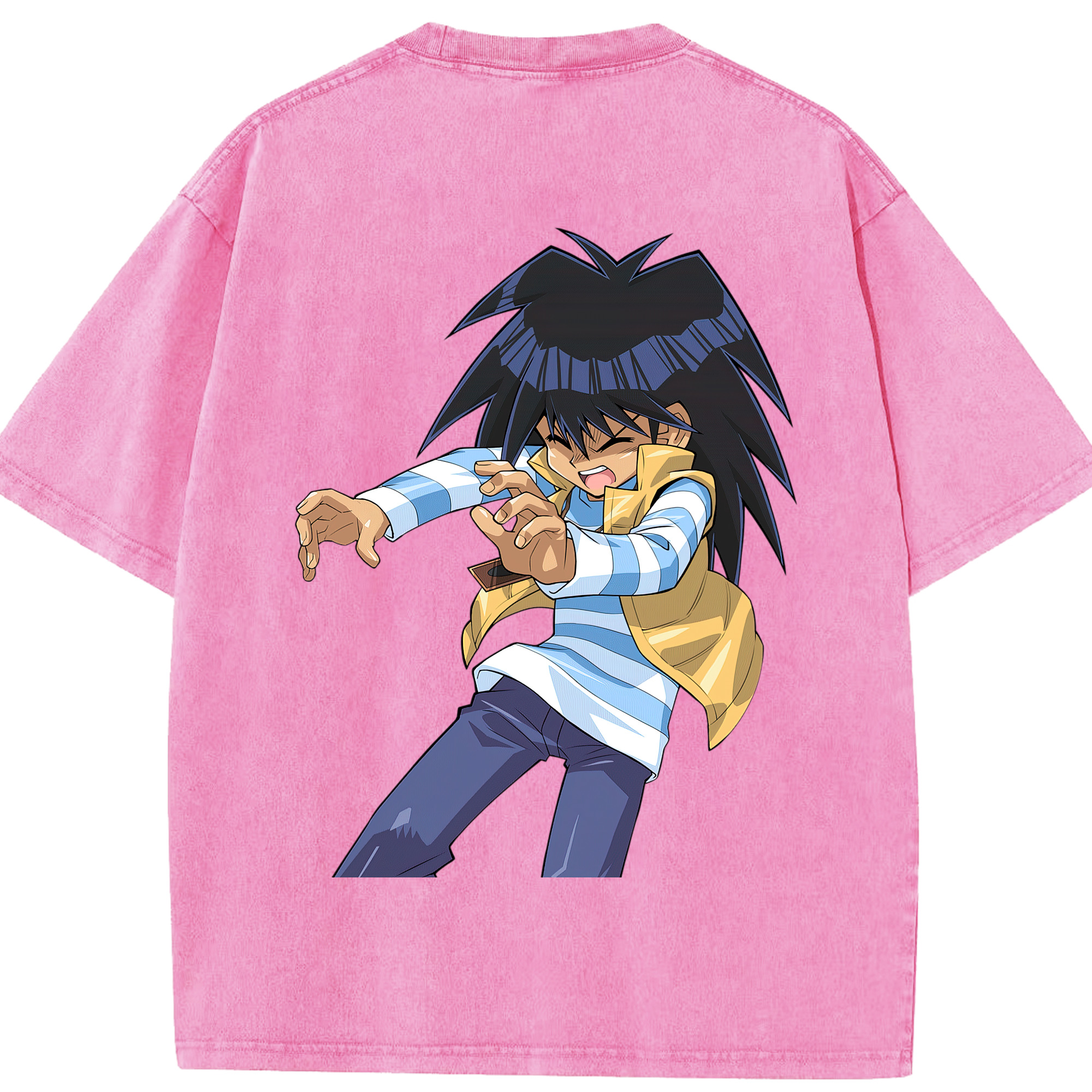 （画像用） 遊☆戯☆王 Yu-Gi-Oh! 綿100% ヴィンテージ風 半袖Tシャツ（背面プリント）